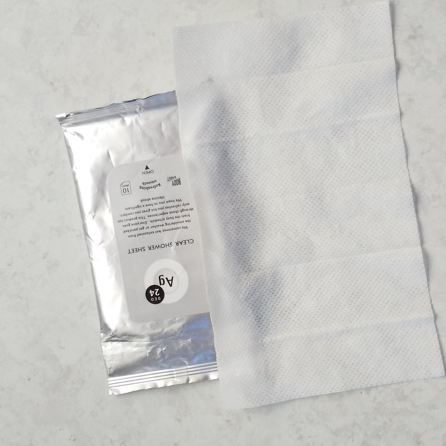 クリアシャワーラージシート Na (クール)/エージーデオ24/ボディシートを使ったクチコミ(7枚目)