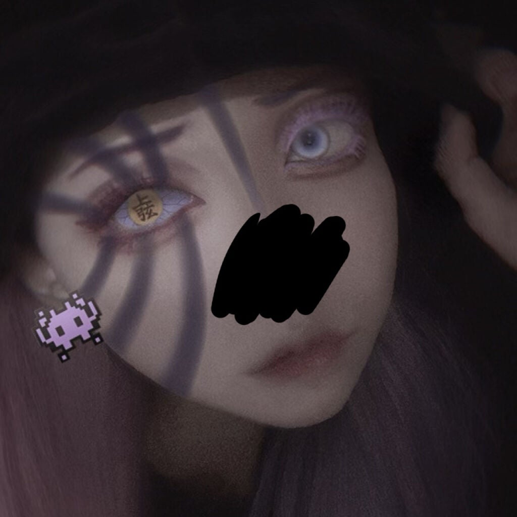 ぞーい on LIPS 「※私なりの猗窩座さん"風"メイクです…💧苦手な方は逃げて下さい..」(2枚目)