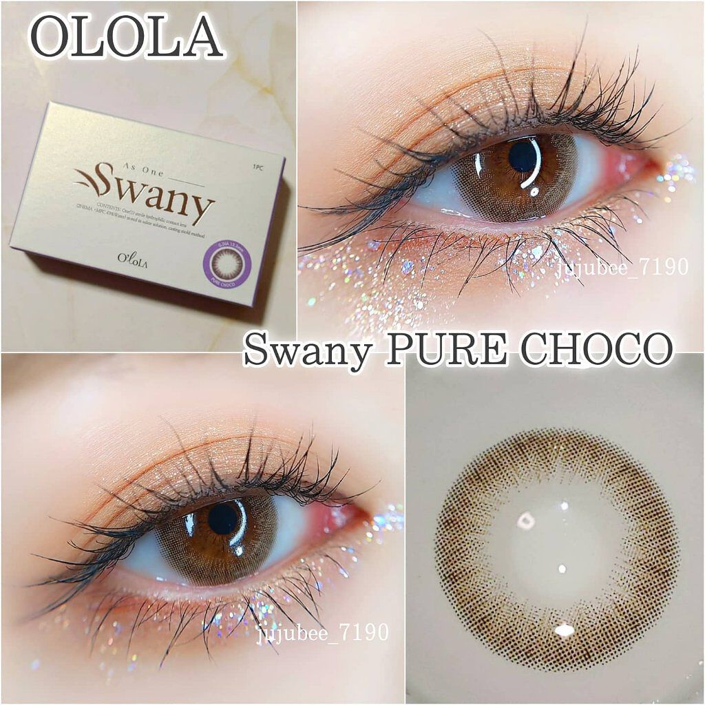 スワニーピュアチョコ(Swany Pure Choco)/OLOLA/カラーコンタクトレンズを使ったクチコミ（1枚目）