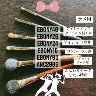 Ancci brush ebony40のクチコミ「\ お気に入りのメイクブラシ /

⋱⋰ ⋱⋰ ⋱⋰ ⋱⋰ ⋱⋰ ⋱⋰ ⋱

A N C C .....」（2枚目）