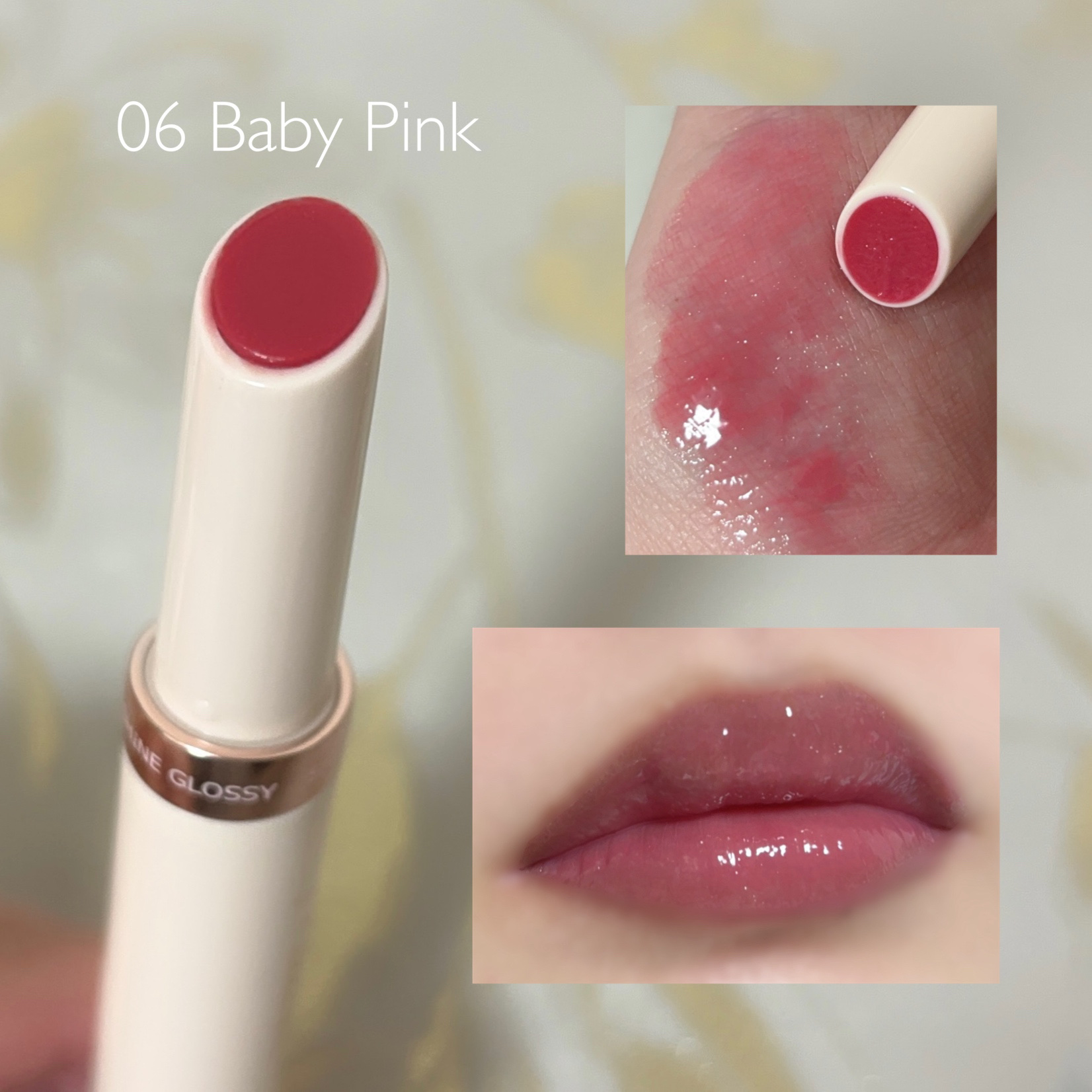 グロウリップス 06 ベビーピンク/MilleFée/口紅を使ったクチコミ（2枚目）