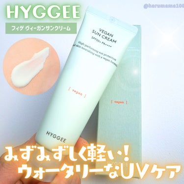 HYGGEE ヴィーガンサンクリーム(SPF50+/PA++++)のクチコミ「【ウォータリー💚ヴィーガン 水分サンケア】

────────────────────────.....」（1枚目）