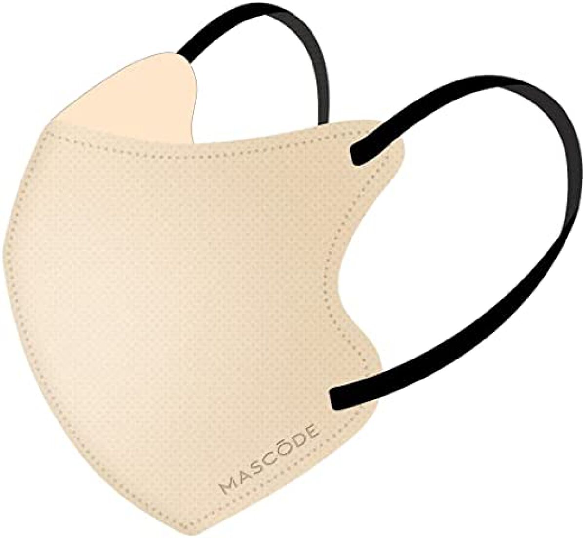 マスク マスコード ライトベージュ×ブラック紐ライトベージュ×ブラック紐