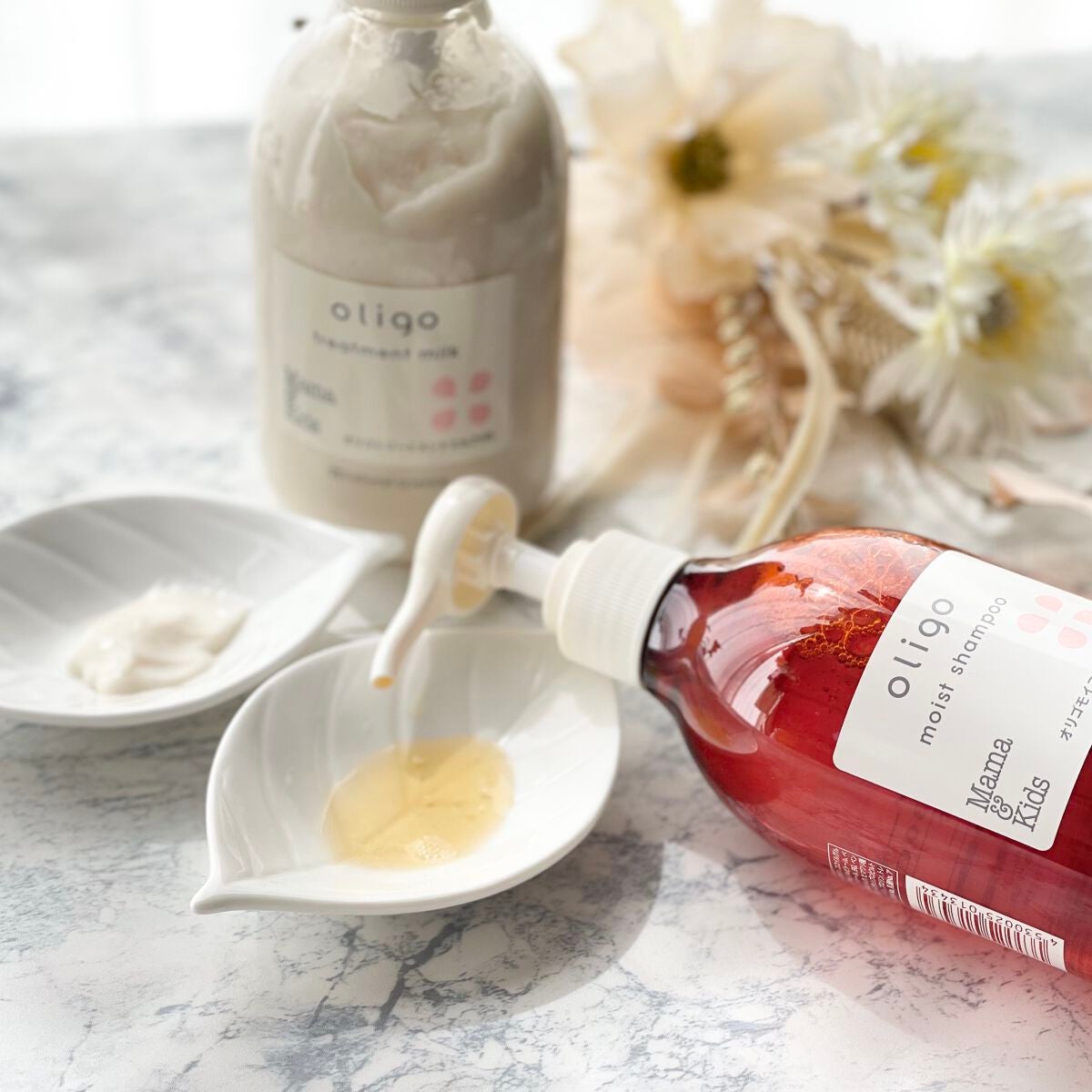 ママ&キッズ オリゴモイストシャンプーHS/オリゴトリートメントミルクHS/ナチュラルサイエンス/市販シャンプーを使ったクチコミ(2枚目)