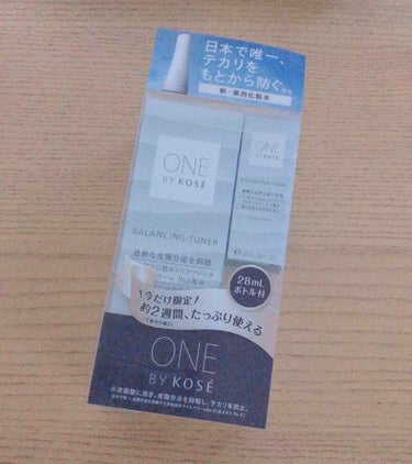 私の！！とても！！おすすめしたい化粧水です✨

ONE BY KOSE バランシングチューナー
です！！

前の投稿でもテカりに悩んでることは
書いたんですけど、そのBAさんに
オススメされたもう1つの