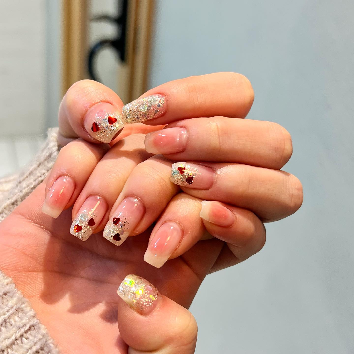 #バレンタインネイルのネイルデザイン