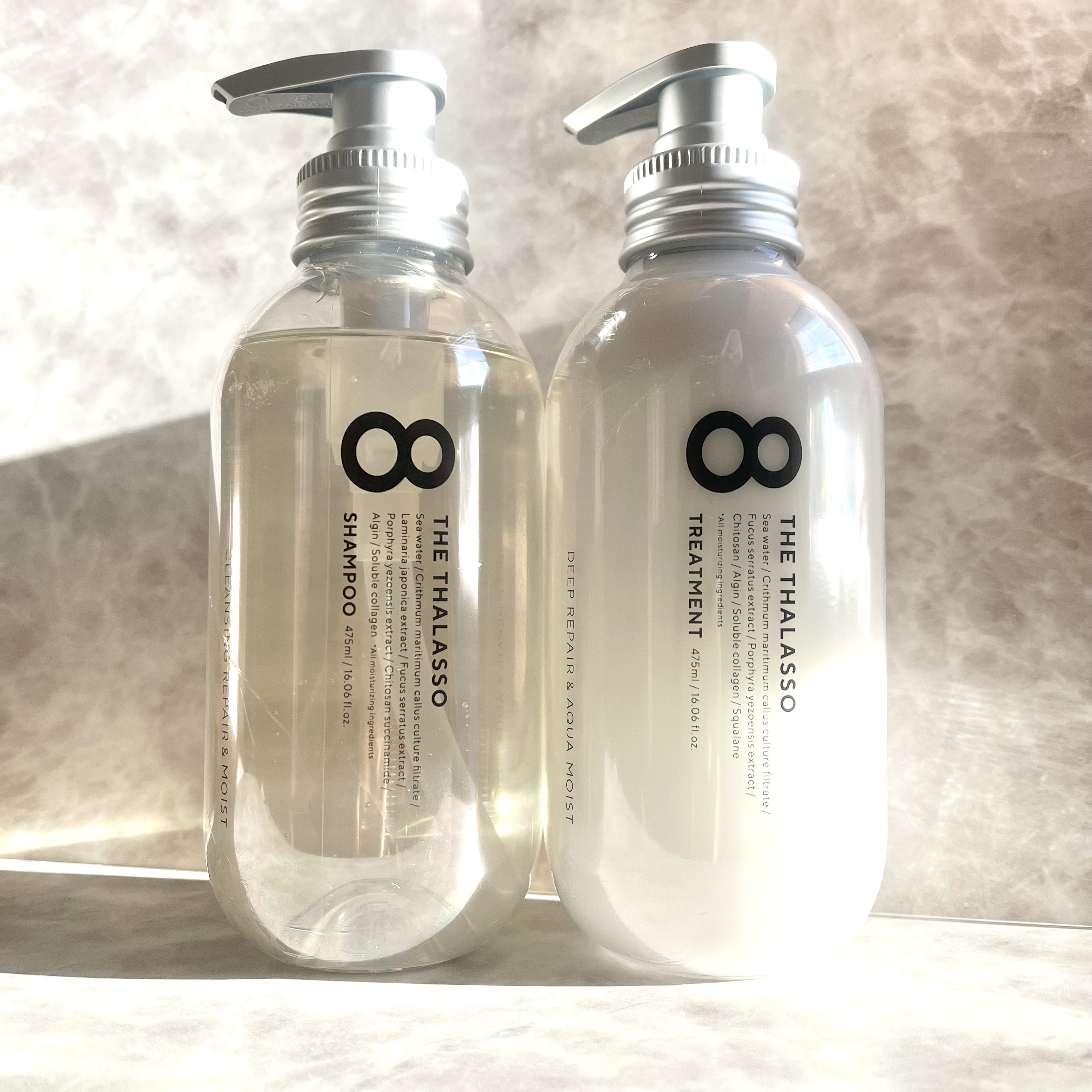 [旧商品]クレンジングリペア＆モイスト 美容液シャンプー／ディープリペア＆アクアモイスト 美容液トリートメント/エイトザタラソ/市販シャンプーを使ったクチコミ（1枚目）