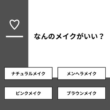 悪ちゃん on LIPS 「【質問】なんのメイクがいい？【回答】・ナチュラルメイク：33...」（1枚目）