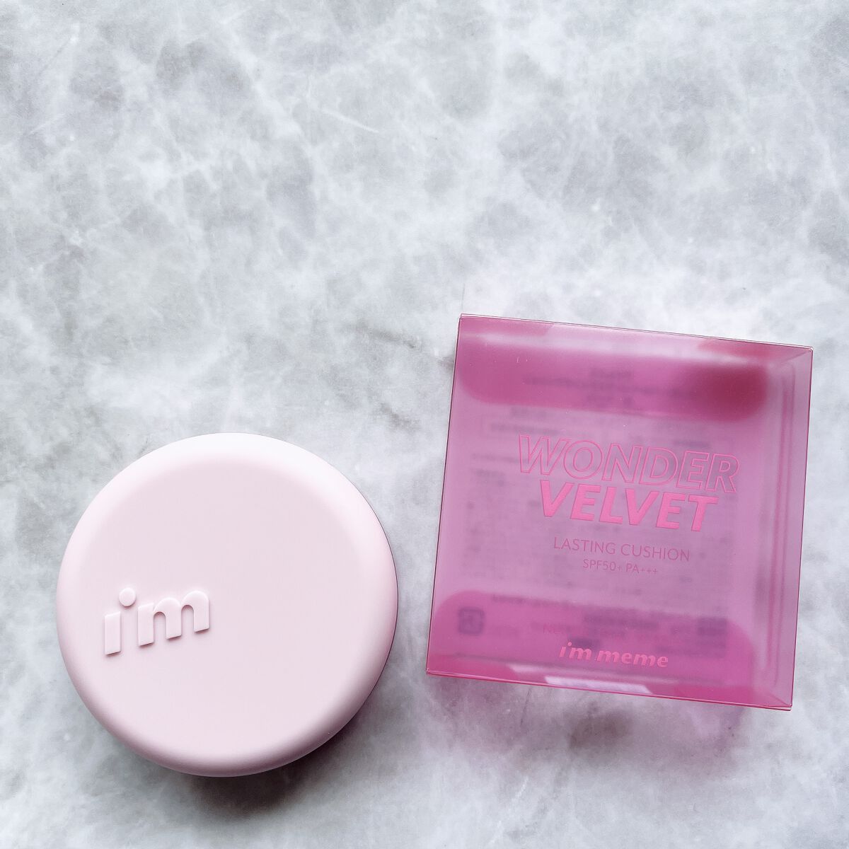 ワンダーベルベットラスティングクッション/i’m meme/クッションファンデーションを使ったクチコミ（2枚目）