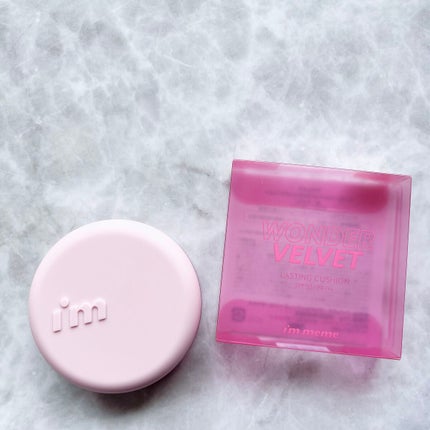 ワンダーベルベットラスティングクッション/i’m meme/クッションファンデーションを使ったクチコミ(2枚目)