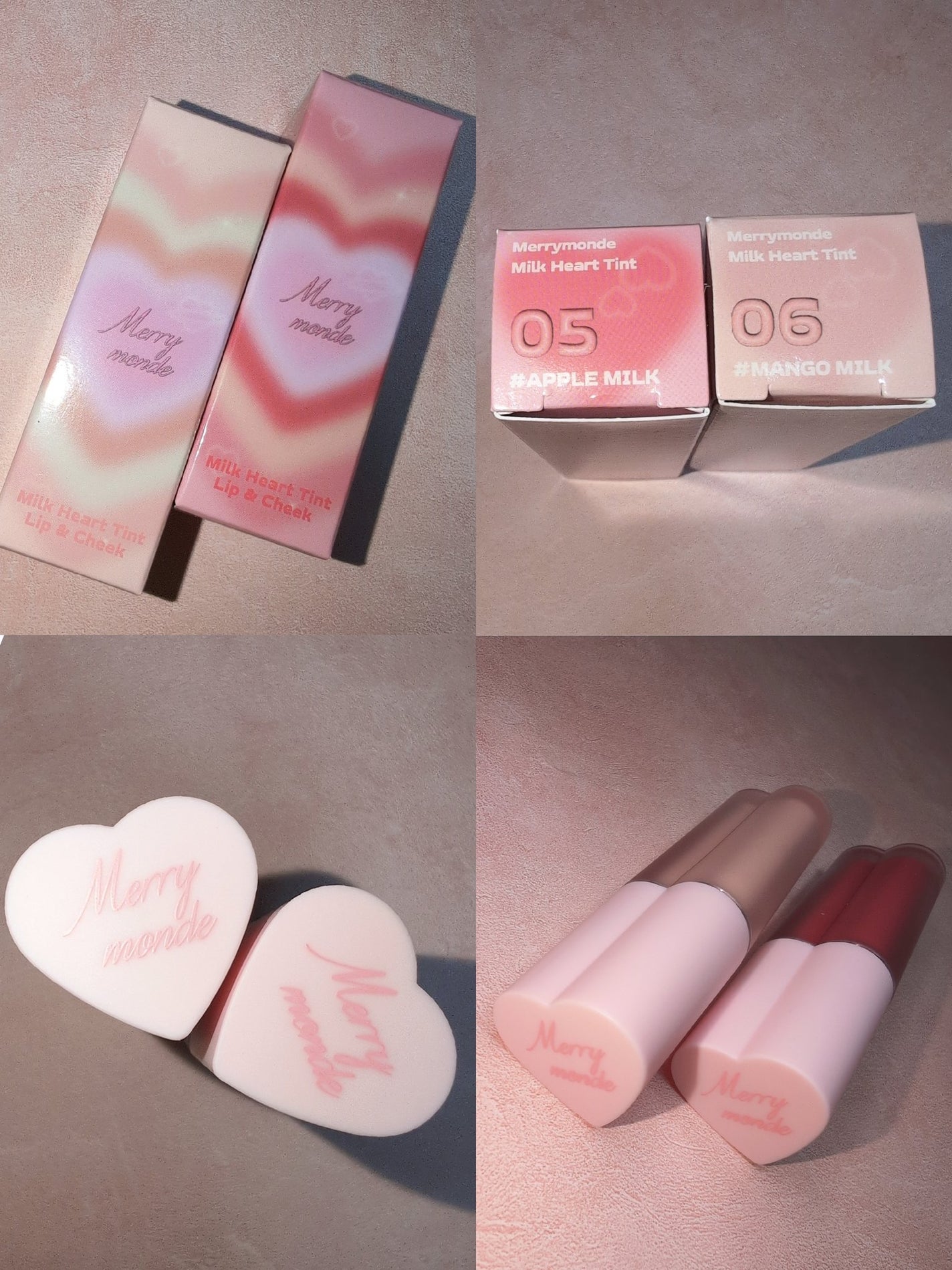 ミルクハートティントリップアンドチーク/Merrymonde/リップティントを使ったクチコミ(3枚目)