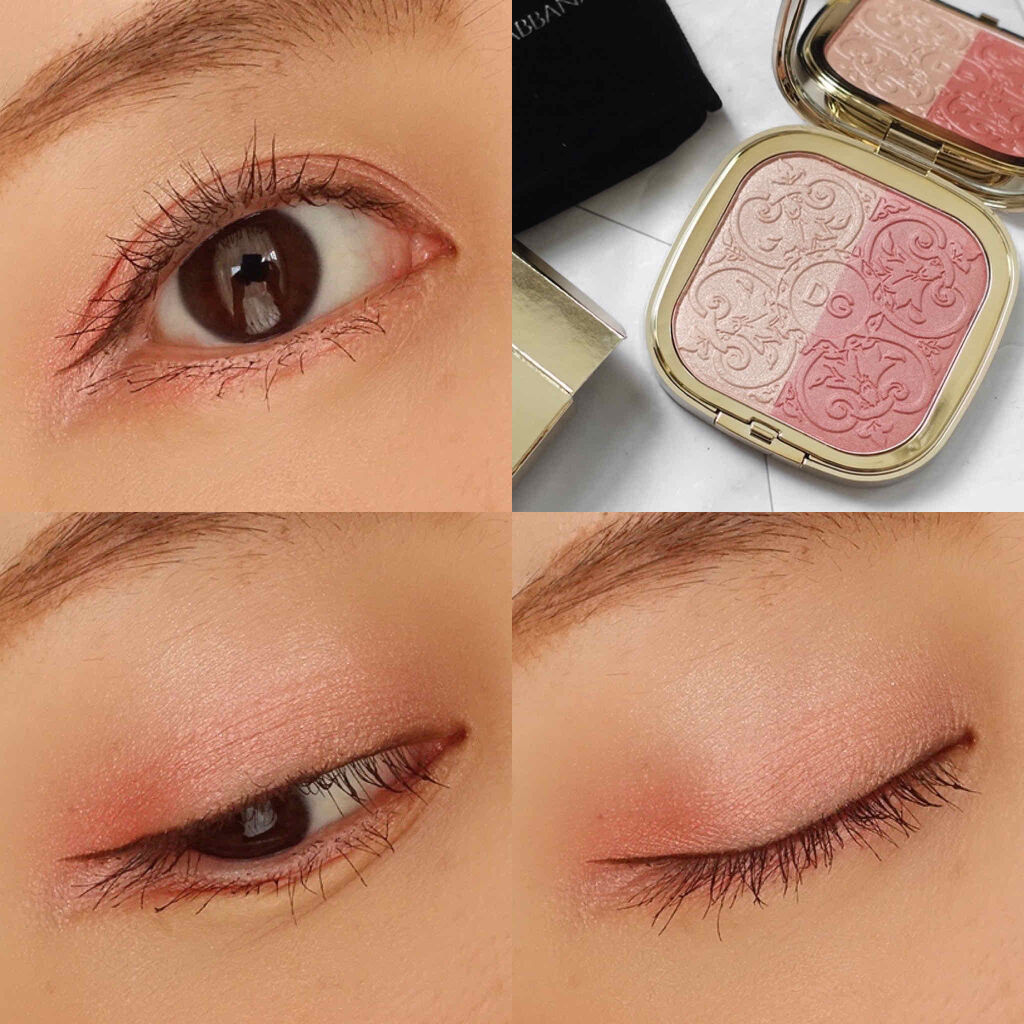 ソーラーグロウ イルミネーティングパウダー デュオ Peach Blossom/DOLCE&GABBANA BEAUTY/ハイライトを使ったクチコミ（1枚目）