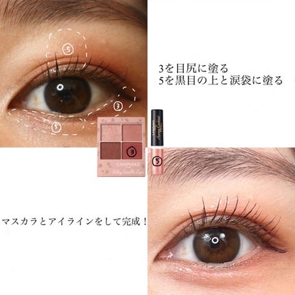 シルキースフレアイズ/キャンメイク/アイシャドウパレットを使ったクチコミ(4枚目)