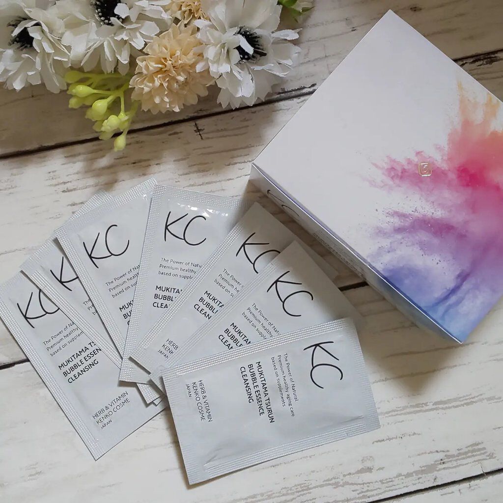 KC むきタマつるん 発泡美容液クレンジング/ハーブ健康本舗/クレンジングジェルを使ったクチコミ（1枚目）