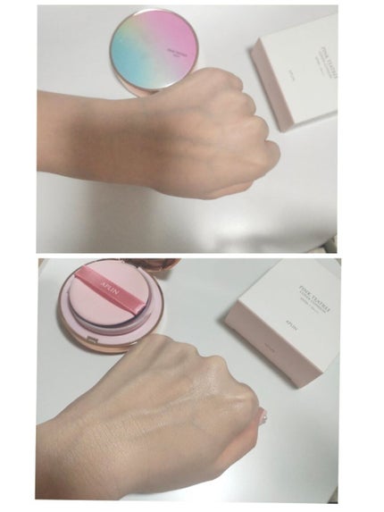 ピンクティーツリーカバークッション/APLIN/クッションファンデーションを使ったクチコミ(4枚目)