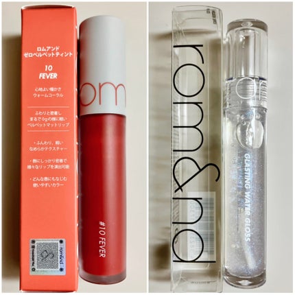 グラスティングウォーターグロス/rom&nd/リップグロスを使ったクチコミ(1枚目)