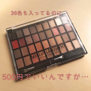 いつも❤️や📎ありがとうございます☺︎

今回ご紹介するのはMAKEUP LABOSOPHYの36カラーアイシャドウパレットです✨

私はドンキで500円で購入しました💸ブラウン中心のパレットなので普段