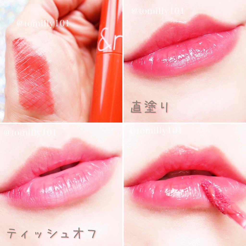 ジューシーラスティングティント/rom&nd/リップティントを使ったクチコミ（2枚目）