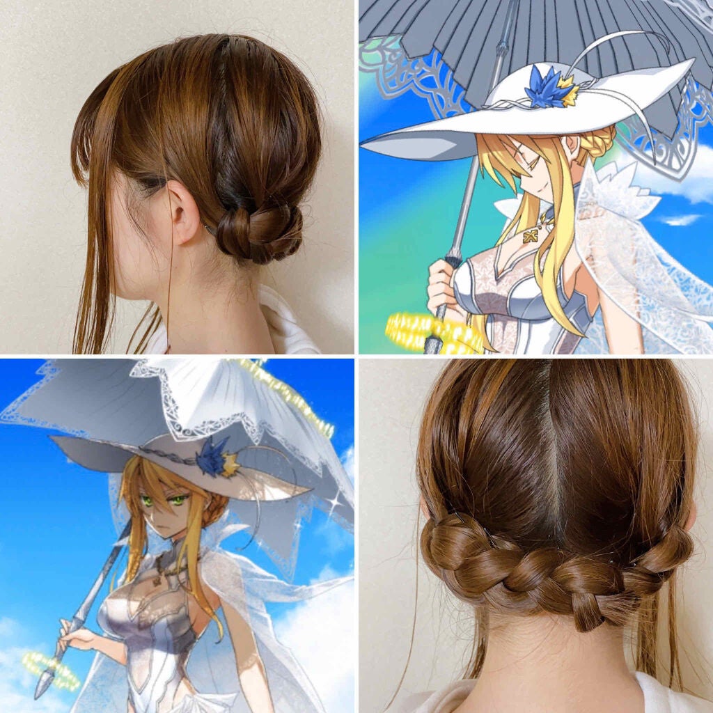 帰蝶 on LIPS 「バニ上こと、ルーラー・アルトリアの髪型をやってみました♔霊基1..」(3枚目)