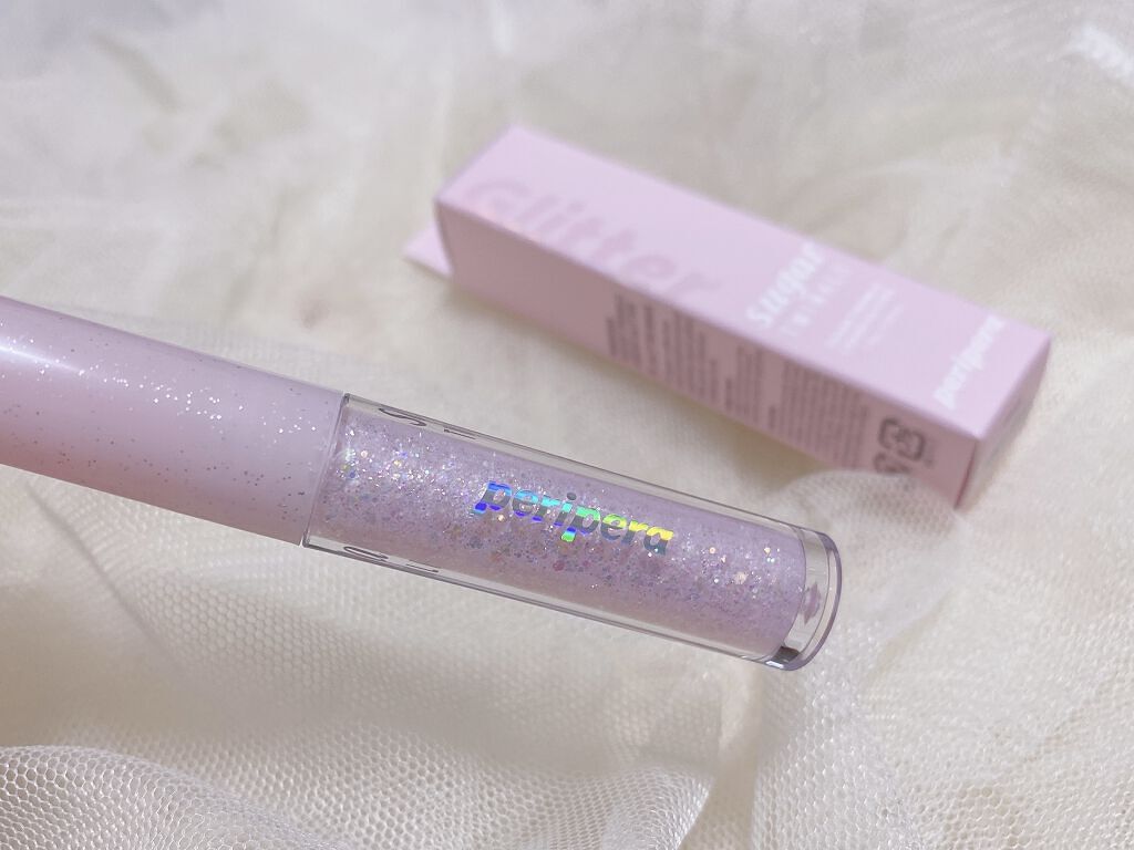 シュガー トゥインクル リキッド グリッター/PERIPERA/グリッターを使ったクチコミ（3枚目）