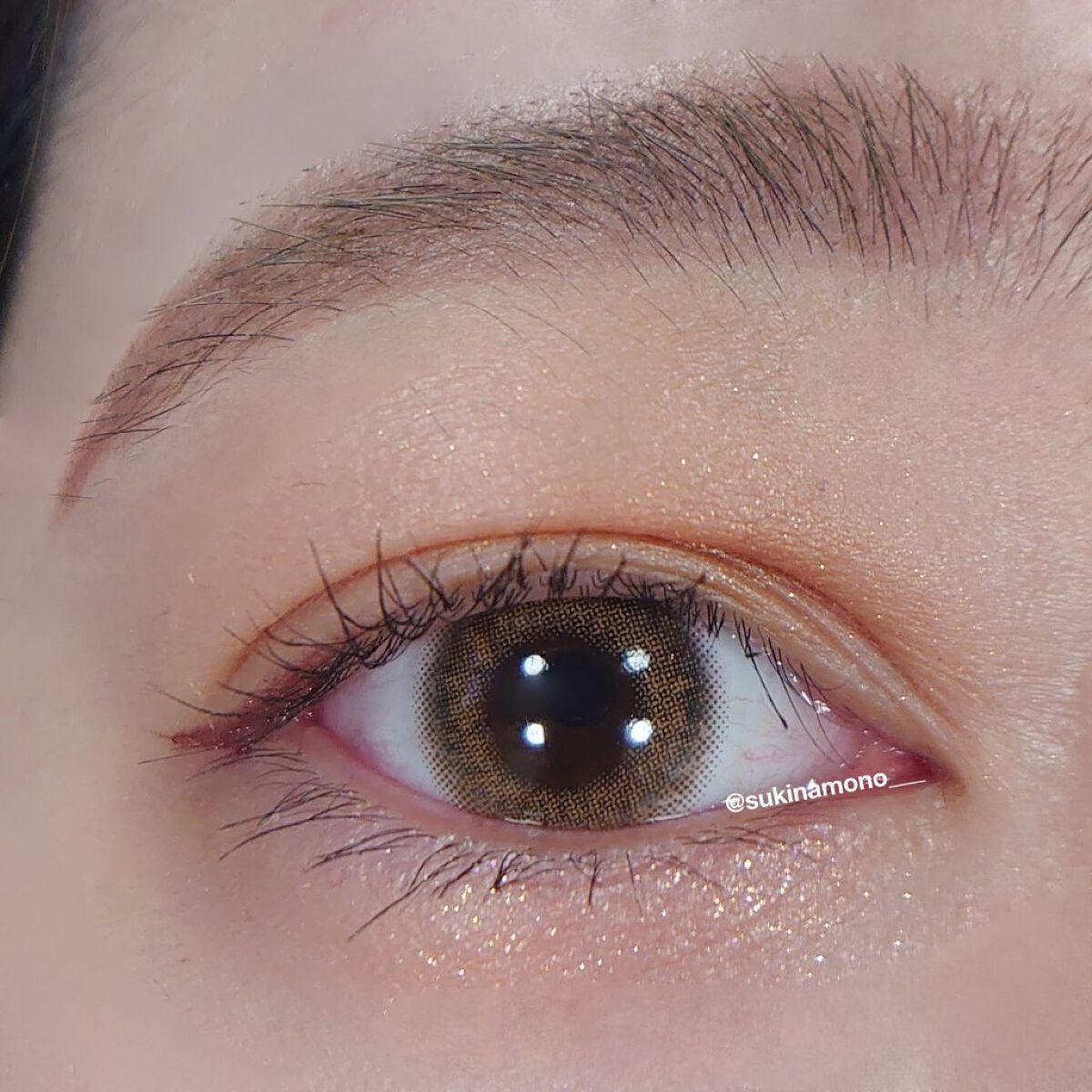 AND MEE 1month ヘーゼル/AngelColor/１ヶ月（１MONTH）カラコンを使ったクチコミ（2枚目）