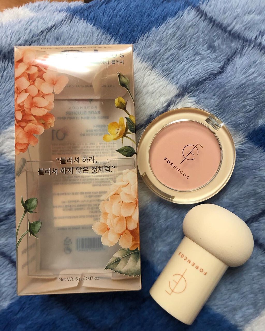 ベアブラッシャー パフ付き/フォレンコス/パウダーチークを使ったクチコミ(1枚目)