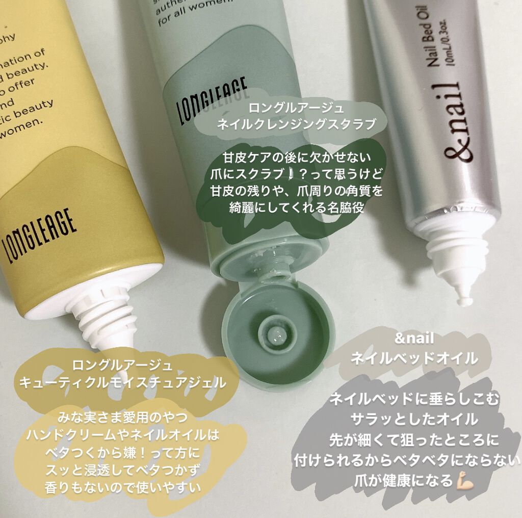 キューティクルモイスチュアジェル/LONGLEAGE/ネイルオイル・トリートメントを使ったクチコミ（2枚目）