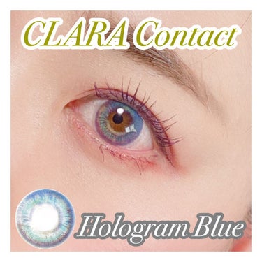 claracontact ホログラムブルー/CLARA CONTACT/カラーコンタクトレンズを使ったクチコミ（1枚目）