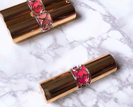 ルージュ ヴォリュプテ シャイン/YVES SAINT LAURENT BEAUTE/口紅を使ったクチコミ(2枚目)