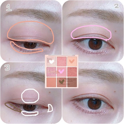 シャドウパレット/dasique/アイシャドウパレットを使ったクチコミ(3枚目)