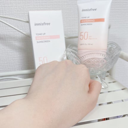 トーンアップ ウォータリング サンスクリーン/innisfree/日焼け止め・UVケアを使ったクチコミ(3枚目)