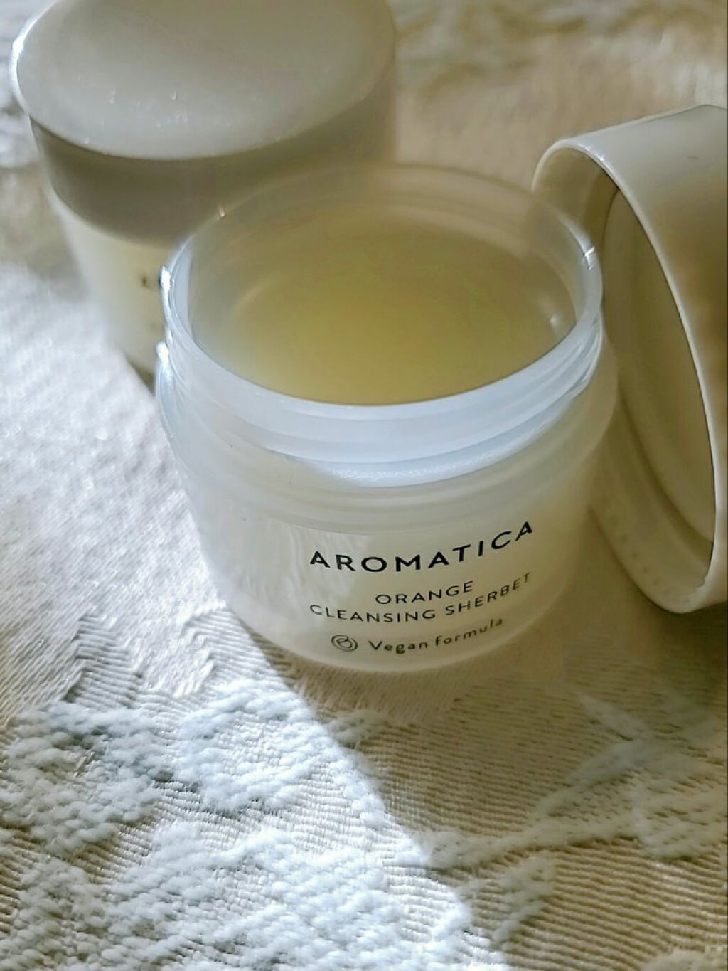 オレンジクレンジングシャーベット/AROMATICA/クレンジングバームを使ったクチコミ(2枚目)