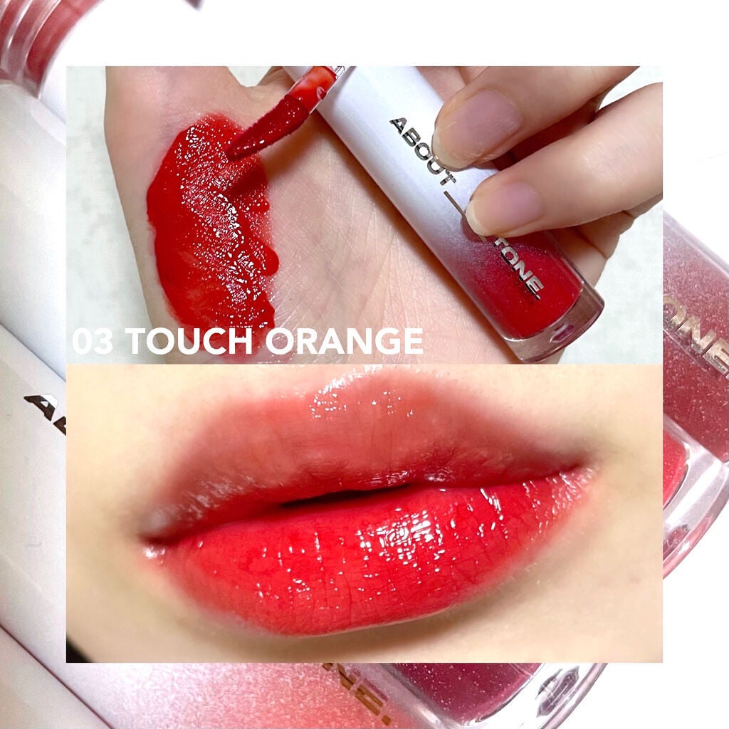 GO CRAZY DEWY LIPS/ABOUT TONE/リップグロスを使ったクチコミ(4枚目)