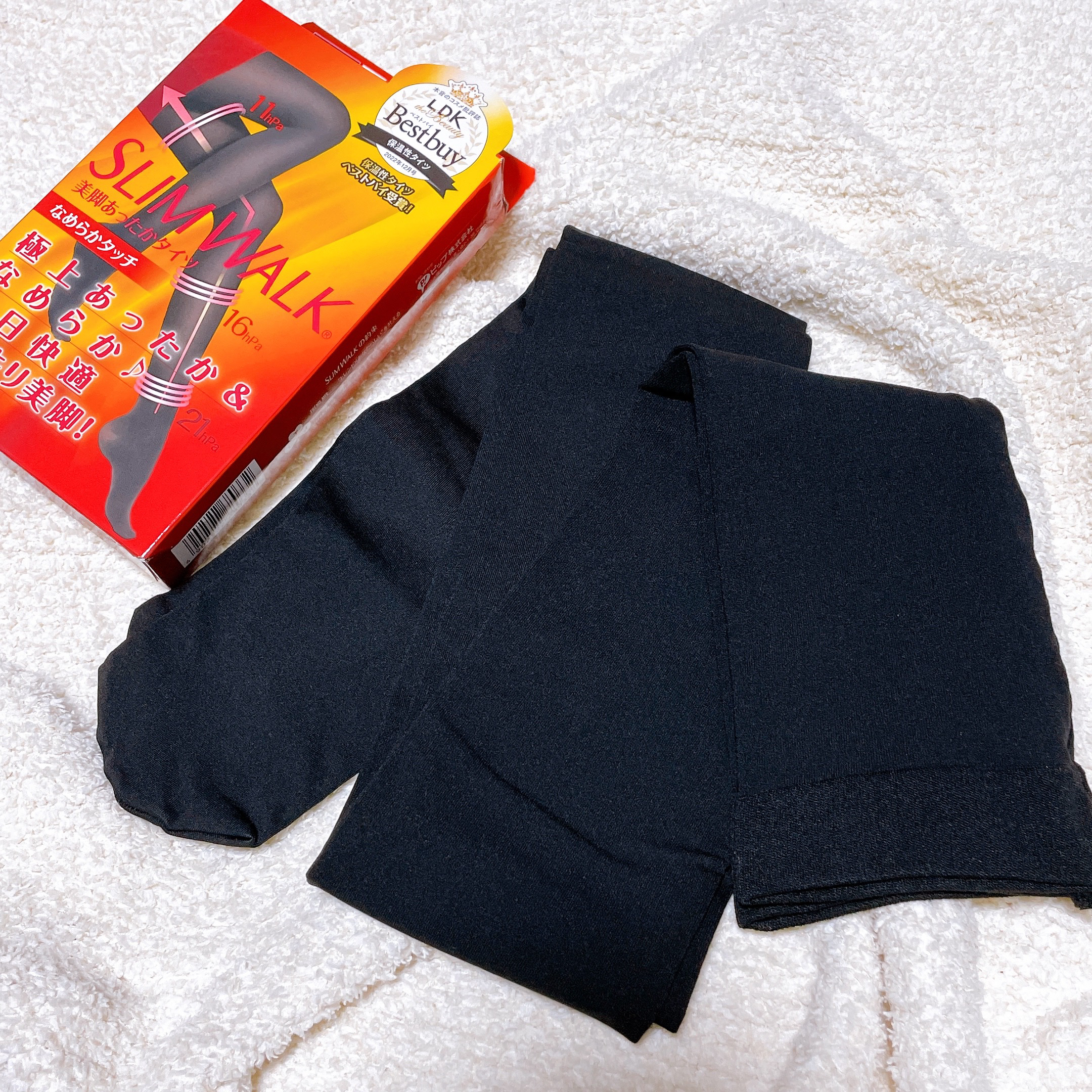 スリムウォーク 美脚あったかタイツ なめらかタッチ/SLIMWALK/着圧ソックス・レギンスを使ったクチコミ（2枚目）