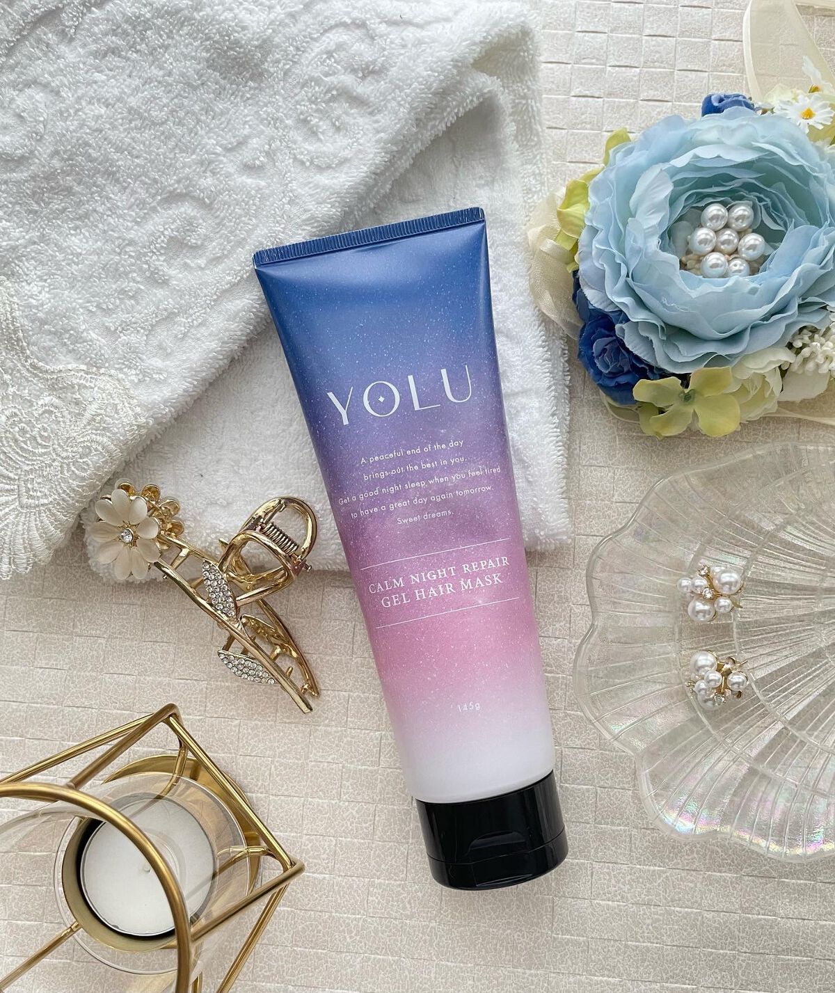 カームナイトリペアジェルヘアマスク/YOLU/ヘアマスク・ヘアパックを使ったクチコミ(4枚目)