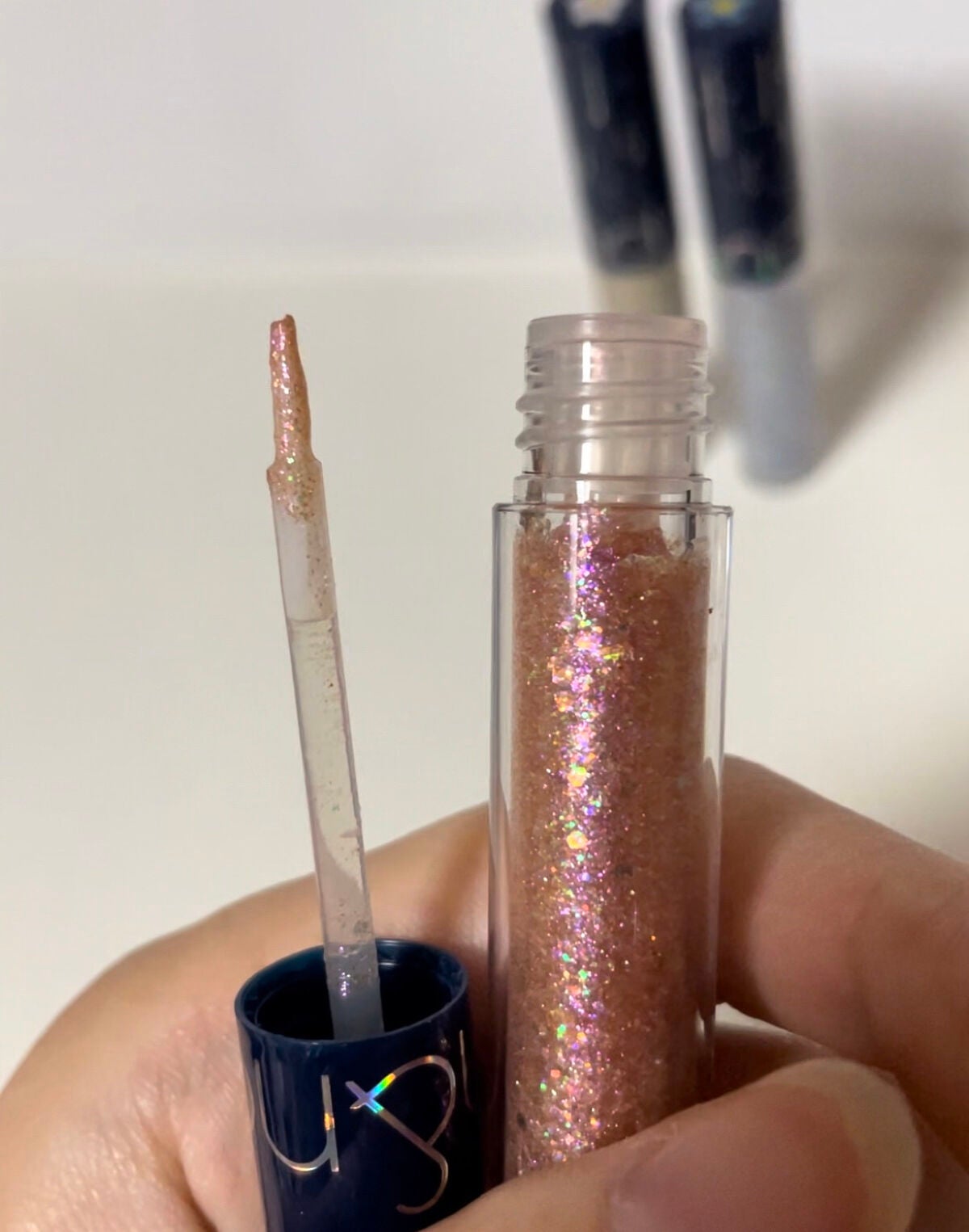 リキッド グリッター シャドウ/rom&nd/グリッターを使ったクチコミ(3枚目)