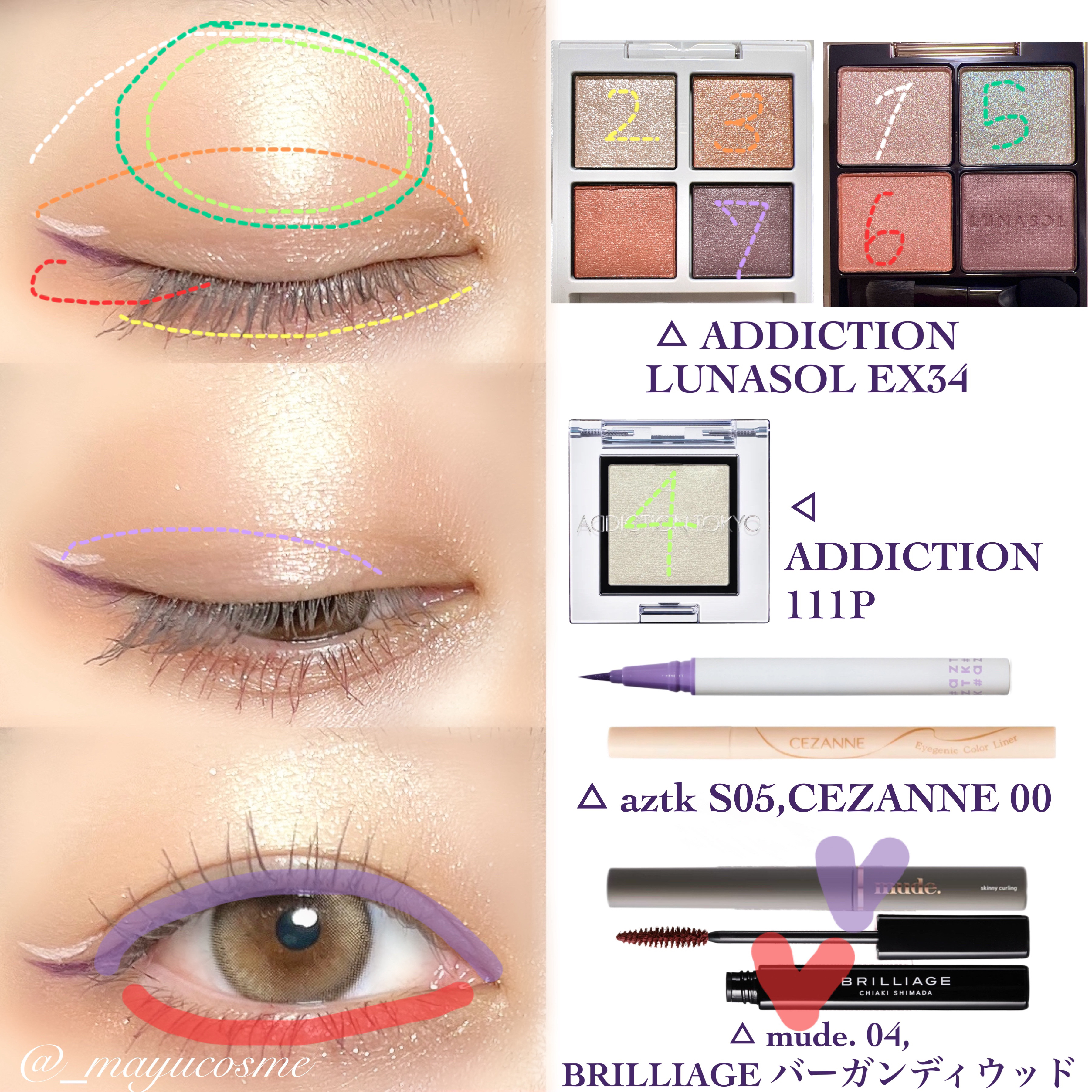 アイカラーレーション/LUNASOL/アイシャドウパレットを使ったクチコミ（2枚目）