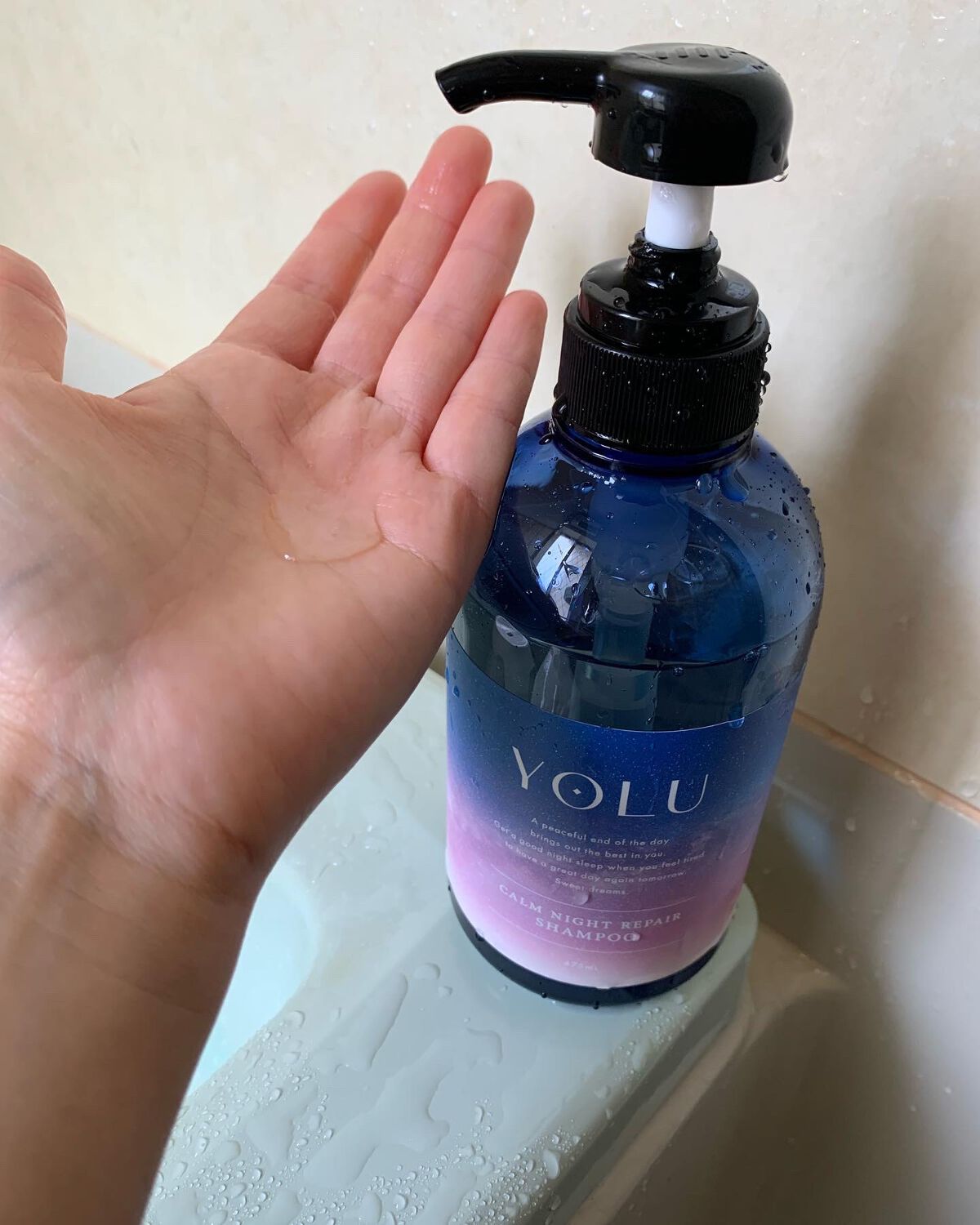 カームナイトリペアシャンプー/トリートメント/YOLU/市販シャンプーを使ったクチコミ(2枚目)