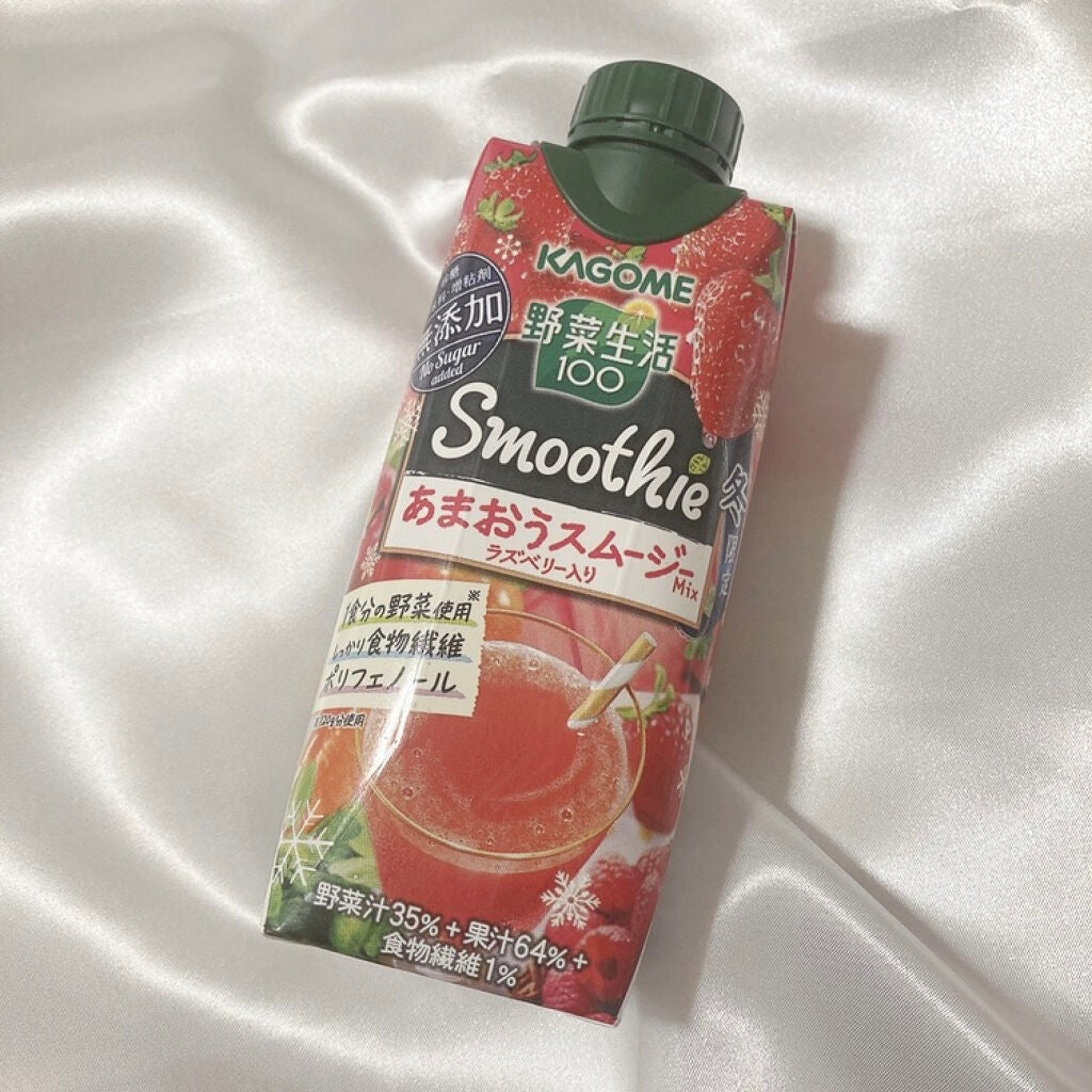 野菜生活100 Smoorhie あまおうスムージーMIX ラズベリー入り/野菜生活100/野菜ジュースを使ったクチコミ(1枚目)