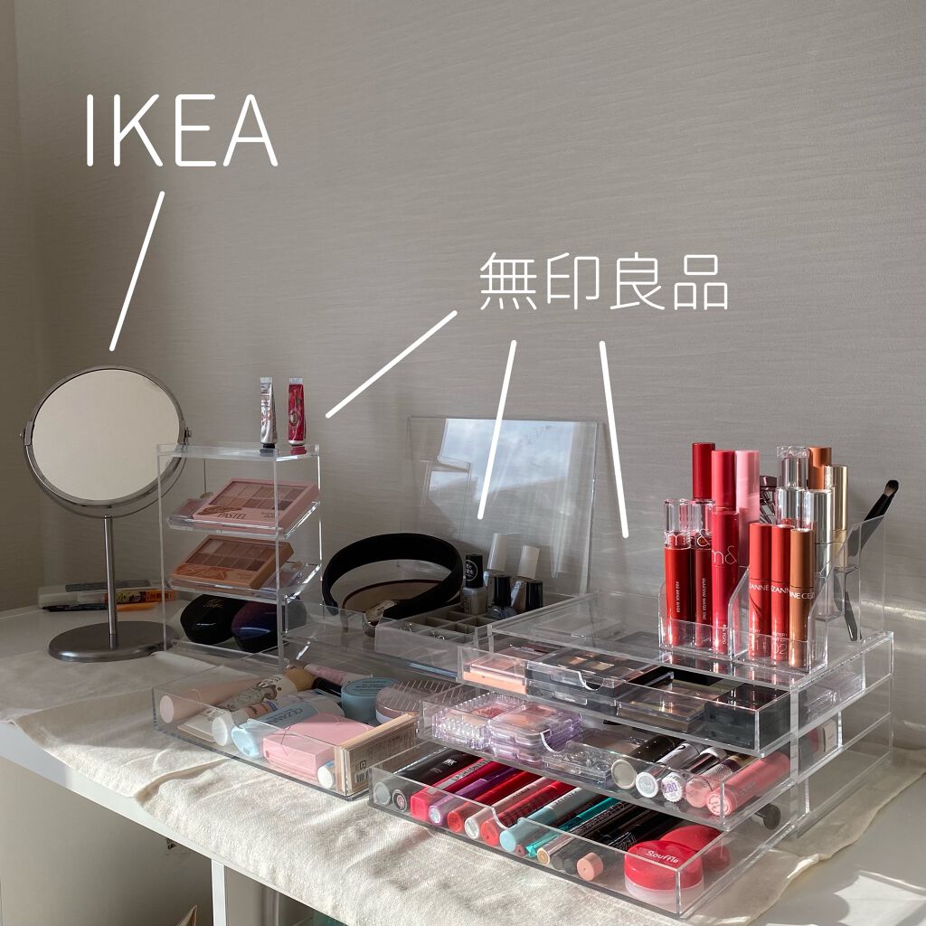 3段式クリアーケース/DAISO/その他化粧小物を使ったクチコミ(3枚目)