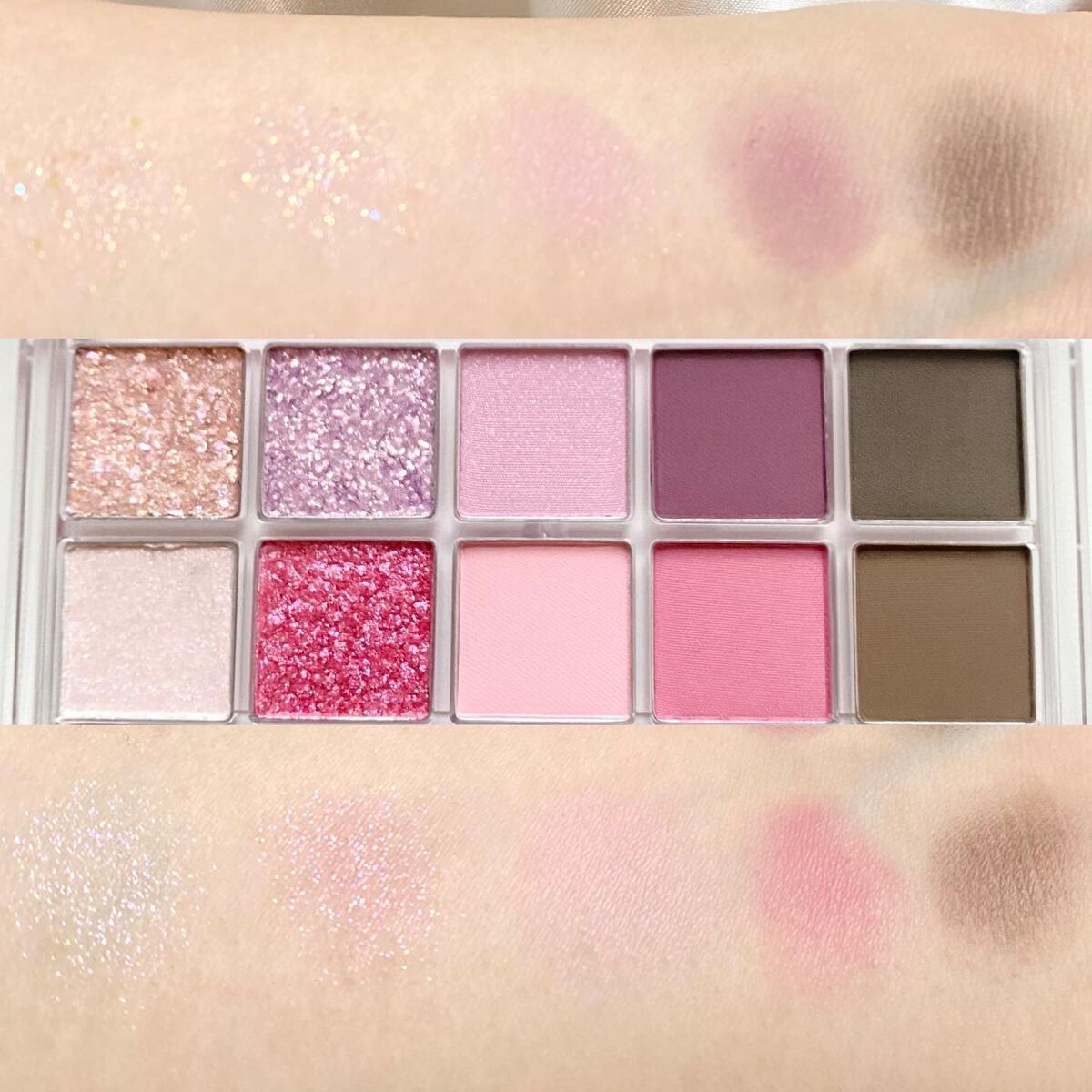 シーズナルブレンディングアイシャドウパレット/Peach C/アイシャドウパレットを使ったクチコミ(4枚目)