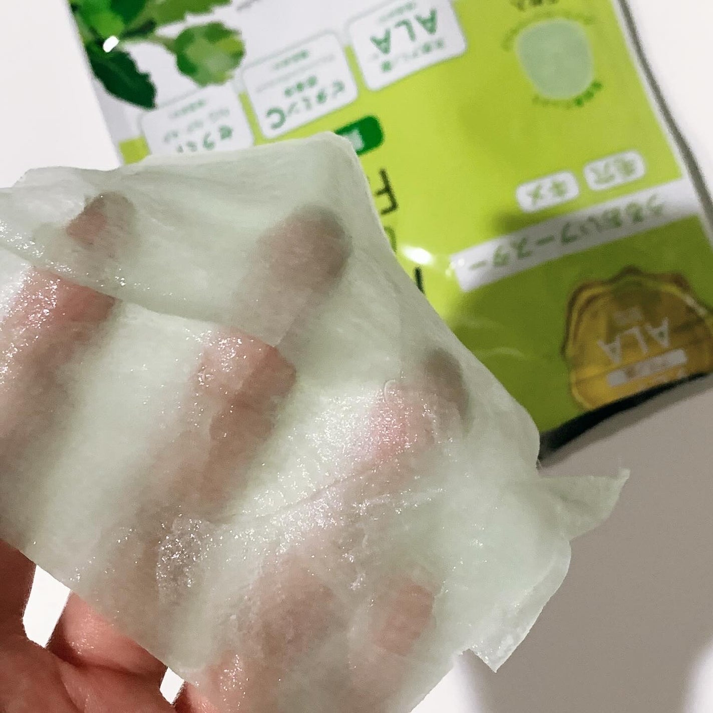 どいちゃん@フォロバ100 on LIPS 「ALAグリーンフェイスマスクをお試ししました☺️毛穴・キメの乱..」(3枚目)