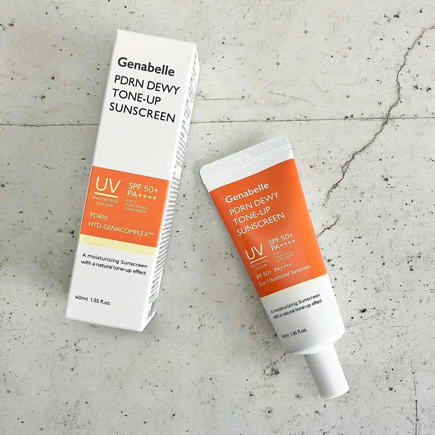 PDRNデューイートーンアップサンスクリーン/Genabelle/日焼け止めミルクを使ったクチコミ(1枚目)