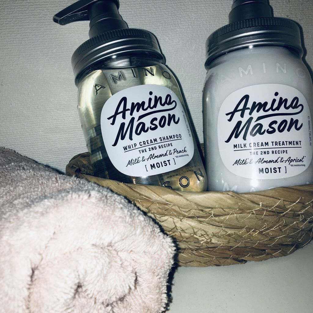 アミノメイソン ディープモイスト ホイップクリーム シャンプー/ミルククリーム ヘアトリートメント/アミノメイソン/市販シャンプーを使ったクチコミ（1枚目）