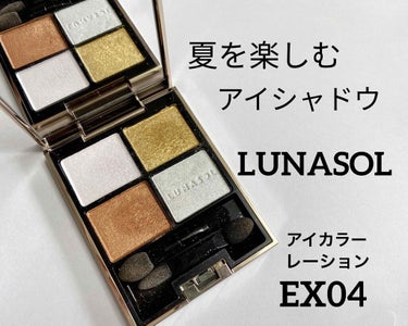 アイカラーレーション EX04 Frosty Metallic（限定発売）/LUNASOL/アイシャドウパレットを使ったクチコミ（1枚目）