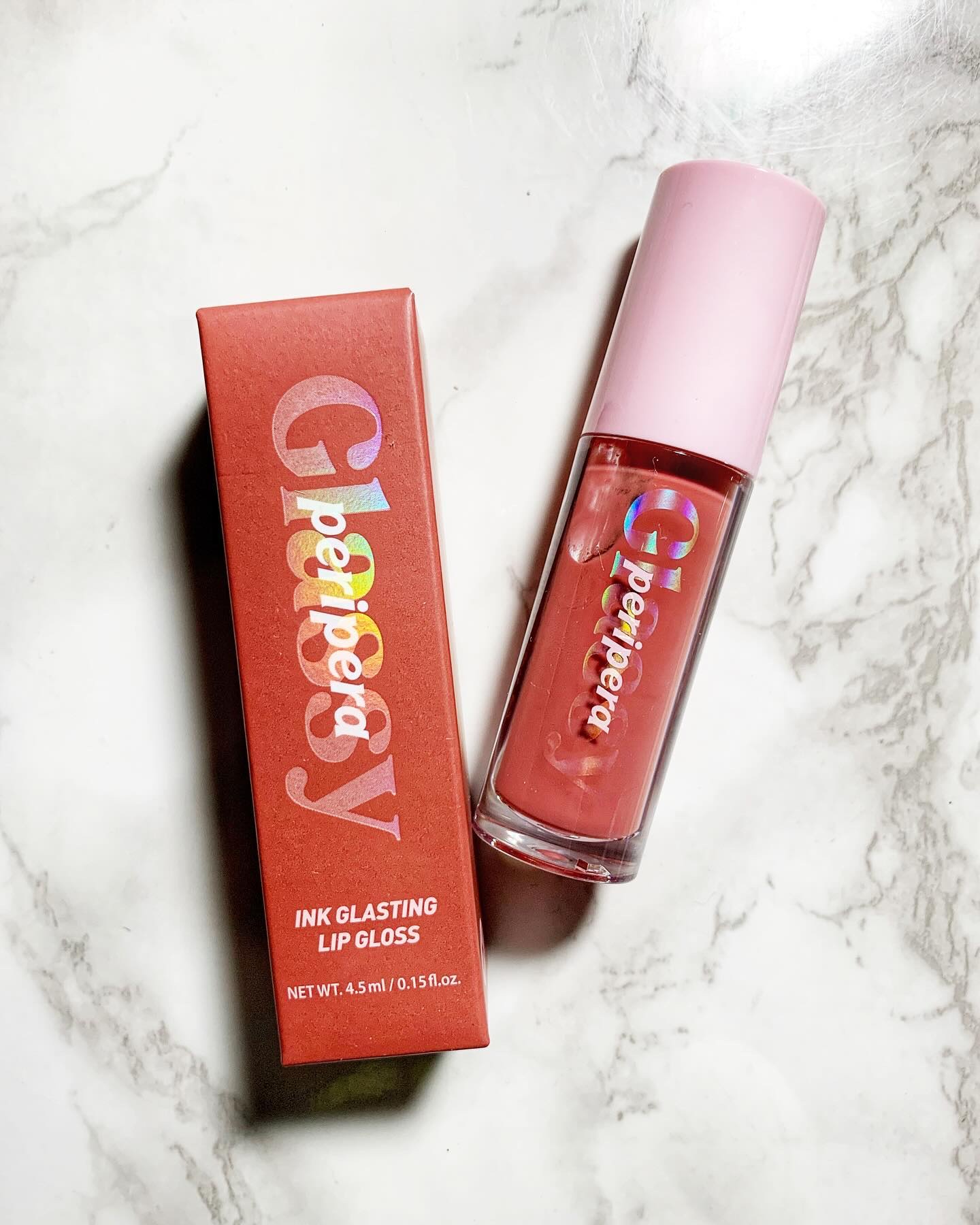 インク グラスティング リップ グロス 03 チリング ロージー(CHILLING ROSY)/PERIPERA/リップグロスを使ったクチコミ（1枚目）