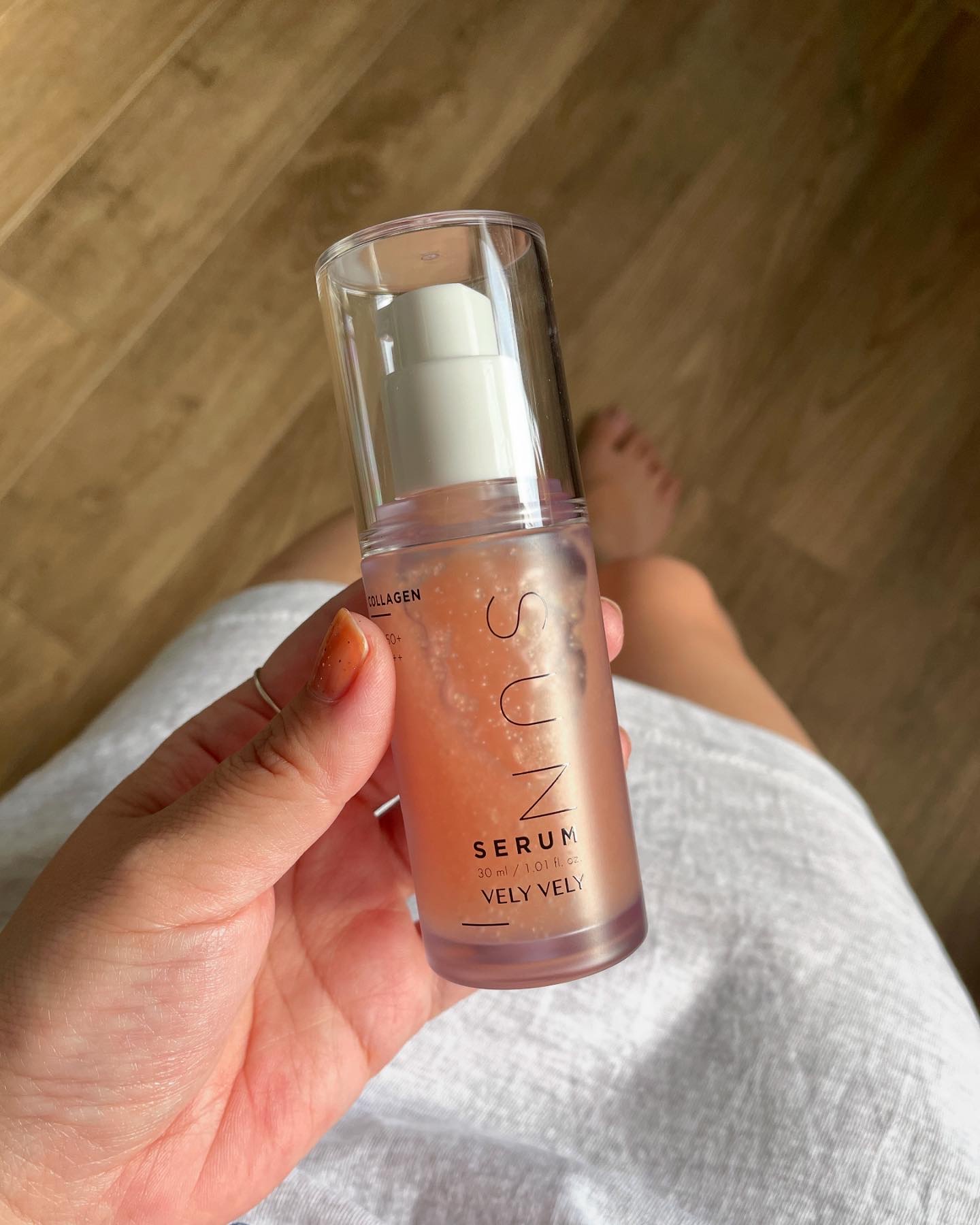 ハリケアコラーゲンサンセラム/VELY VELY/日焼け止めジェルを使ったクチコミ（1枚目）