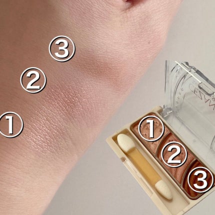 トーンアップアイシャドウ/CEZANNE/アイシャドウパレットを使ったクチコミ(4枚目)