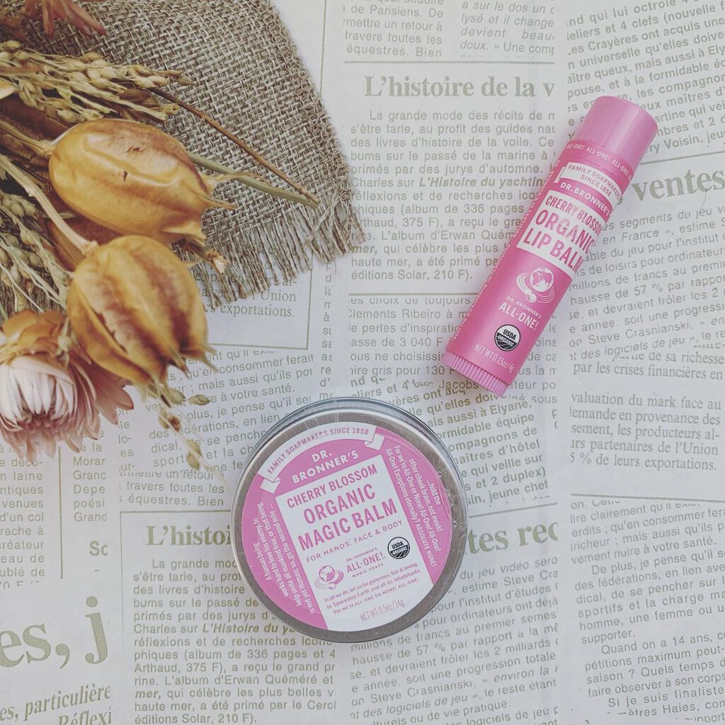 オーガニックバーム(チェリーブロッサム)/ドクターブロナー/フェイスバームを使ったクチコミ（1枚目）