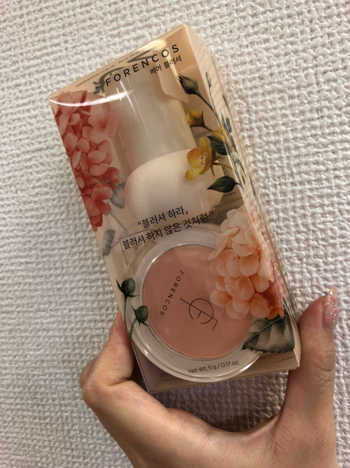 ベアブラッシャー パフ付き/フォレンコス/パウダーチークを使ったクチコミ(1枚目)